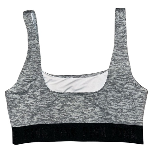 EUC Victoria’s Secret PINK Ultimate Scoop Sports Bra Rainy Day Heather - Size XS - Picture 2 of 4